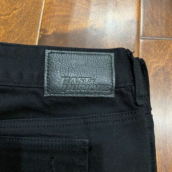 Affliction x Fast & Furious Raquel Cargo Slim Fit Black Denim Jeans Mens 29 x 30 - Picture 2 of 12